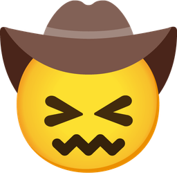 confounded face and cowboy hat face