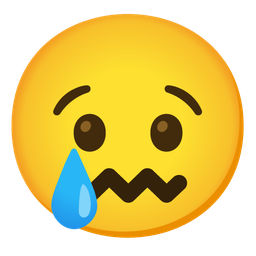 confounded face and crying face