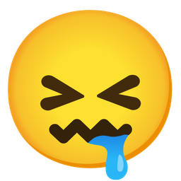 confounded face and drooling face