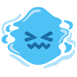 confounded face and droplet