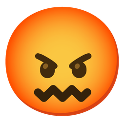 confounded face and enraged face