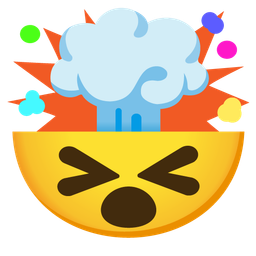 confounded face and exploding head