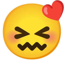 Confounded face and Face blowing a kiss