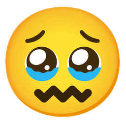 confounded face and face holding back tears