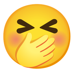 confounded face and face with hand over mouth