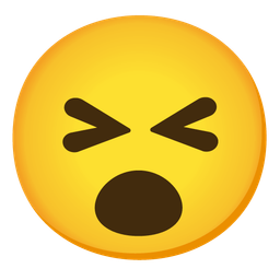 confounded face and face with open mouth