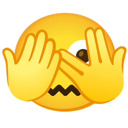 confounded face and face with peeking eye