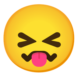 Confounded face and Face with tongue