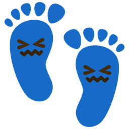 Confounded face and Footprints