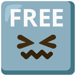 confounded face and FREE button