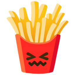 confounded face and french fries