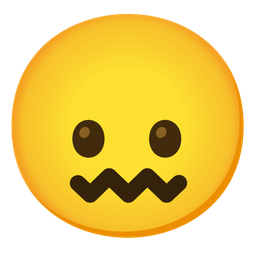 confounded face and frowning face with open mouth