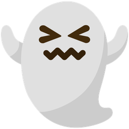 confounded face and ghost