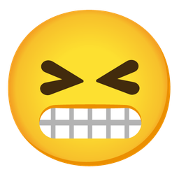 confounded face and grimacing face