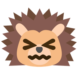 confounded face and hedgehog