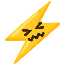 confounded face and high voltage