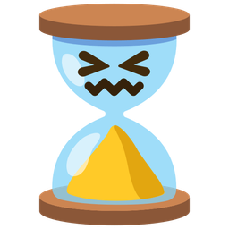 confounded face and hourglass done