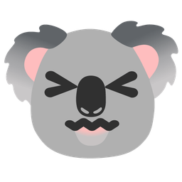 confounded face and koala