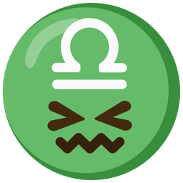 confounded face and Libra