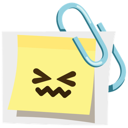 confounded face and linked paperclips