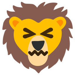 confounded face and lion