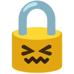 confounded face and locked