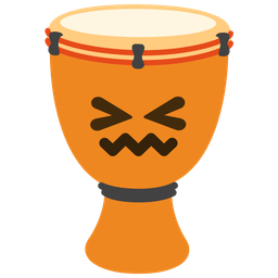 confounded face and long drum