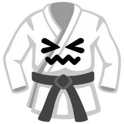 confounded face and martial arts uniform