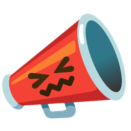 confounded face and megaphone