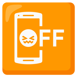 confounded face and mobile phone off