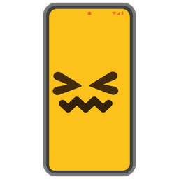 confounded face and mobile phone