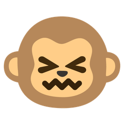 Confounded face and Monkey face