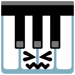 confounded face and musical keyboard