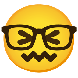 confounded face and nerd face