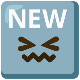 confounded face and NEW button