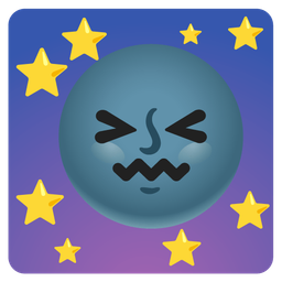 confounded face and new moon face