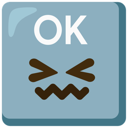 confounded face and OK button