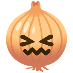 confounded face and onion