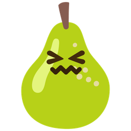 Confounded face and Pear