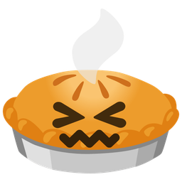 confounded face and pie