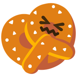 confounded face and pretzel