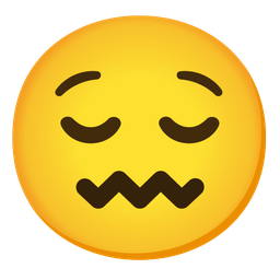 confounded face and relieved face