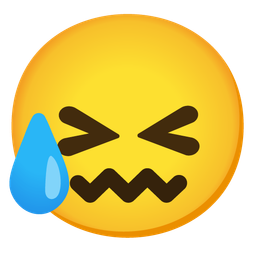 confounded face and sad but relieved face