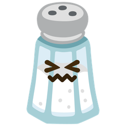 confounded face and salt