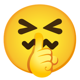 confounded face and shushing face