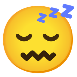 confounded face and sleeping face