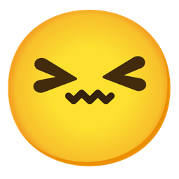 Confounded face and Smiling face with smiling eyes