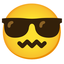 confounded face and smiling face with sunglasses