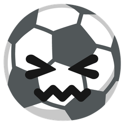 confounded face and soccer ball