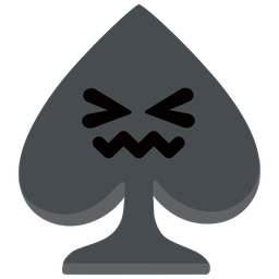 Confounded face and Spade suit